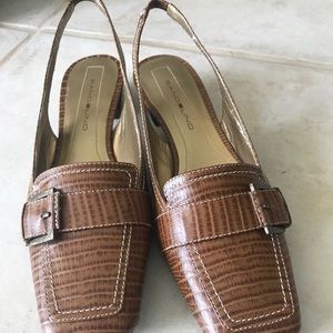 Bandolino Mulder Slings Natural Reptile brown NIB